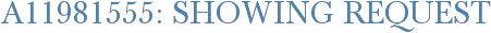 A11981555: Showing Request