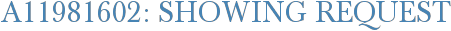 A11981602: Showing Request