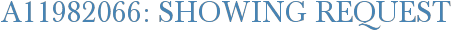 A11982066: Showing Request