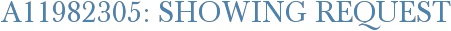 A11982305: Showing Request