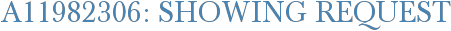 A11982306: Showing Request