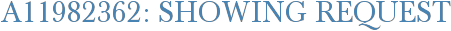 A11982362: Showing Request