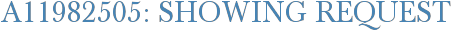 A11982505: Showing Request