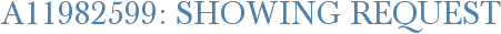 A11982599: Showing Request
