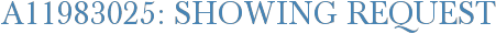 A11983025: Showing Request