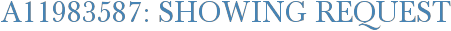 A11983587: Showing Request