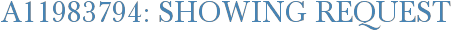 A11983794: Showing Request