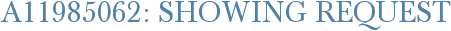 A11985062: Showing Request