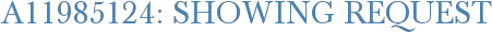 A11985124: Showing Request