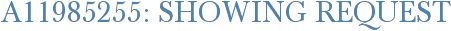 A11985255: Showing Request