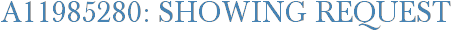 A11985280: Showing Request