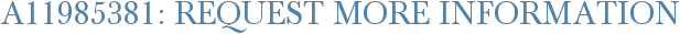 A11985381: Request More Information
