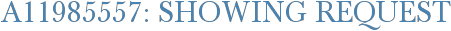 A11985557: Showing Request