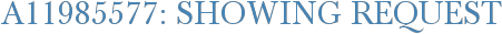 A11985577: Showing Request