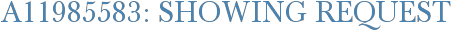 A11985583: Showing Request