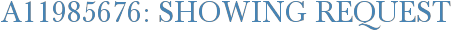 A11985676: Showing Request