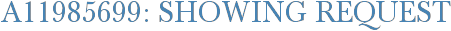 A11985699: Showing Request