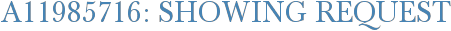 A11985716: Showing Request
