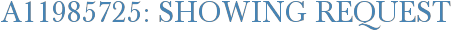 A11985725: Showing Request