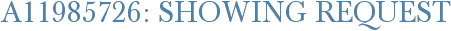 A11985726: Showing Request