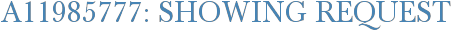 A11985777: Showing Request