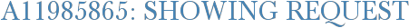 A11985865: Showing Request