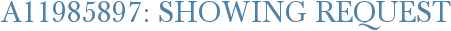 A11985897: Showing Request