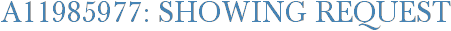 A11985977: Showing Request