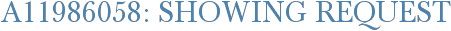 A11986058: Showing Request