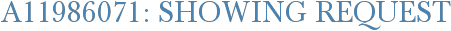 A11986071: Showing Request