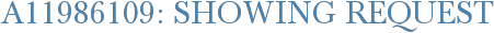 A11986109: Showing Request
