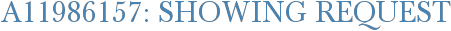 A11986157: Showing Request