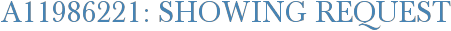 A11986221: Showing Request