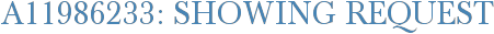 A11986233: Showing Request