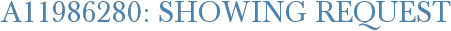 A11986280: Showing Request