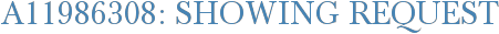 A11986308: Showing Request