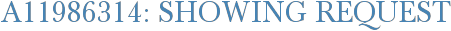 A11986314: Showing Request