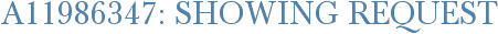 A11986347: Showing Request