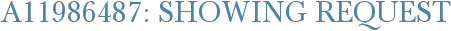 A11986487: Showing Request