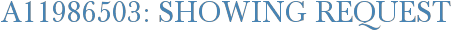 A11986503: Showing Request