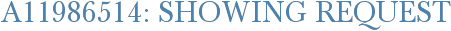 A11986514: Showing Request