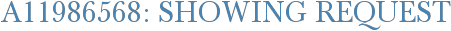 A11986568: Showing Request