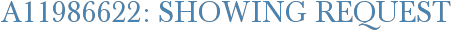 A11986622: Showing Request