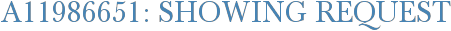 A11986651: Showing Request