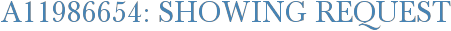 A11986654: Showing Request