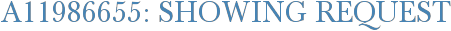 A11986655: Showing Request