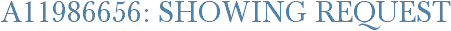A11986656: Showing Request