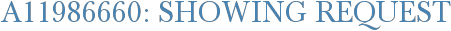 A11986660: Showing Request