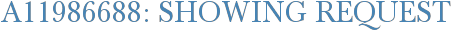 A11986688: Showing Request