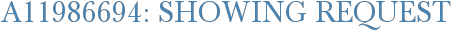 A11986694: Showing Request